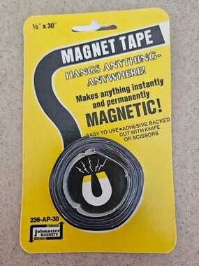 RARE NOS VINTAGE JOBMASTER MAGNET TAPE MAGNETIC HANG 1/2"X30"